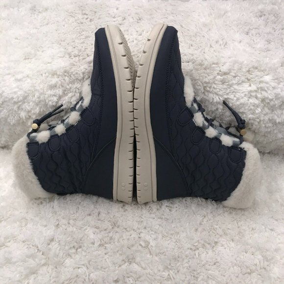 Ryka Boots Women 6.5M US Snow Bound Blueink‎ Black/White Canvas Water Repellent - Picture 3 of 8